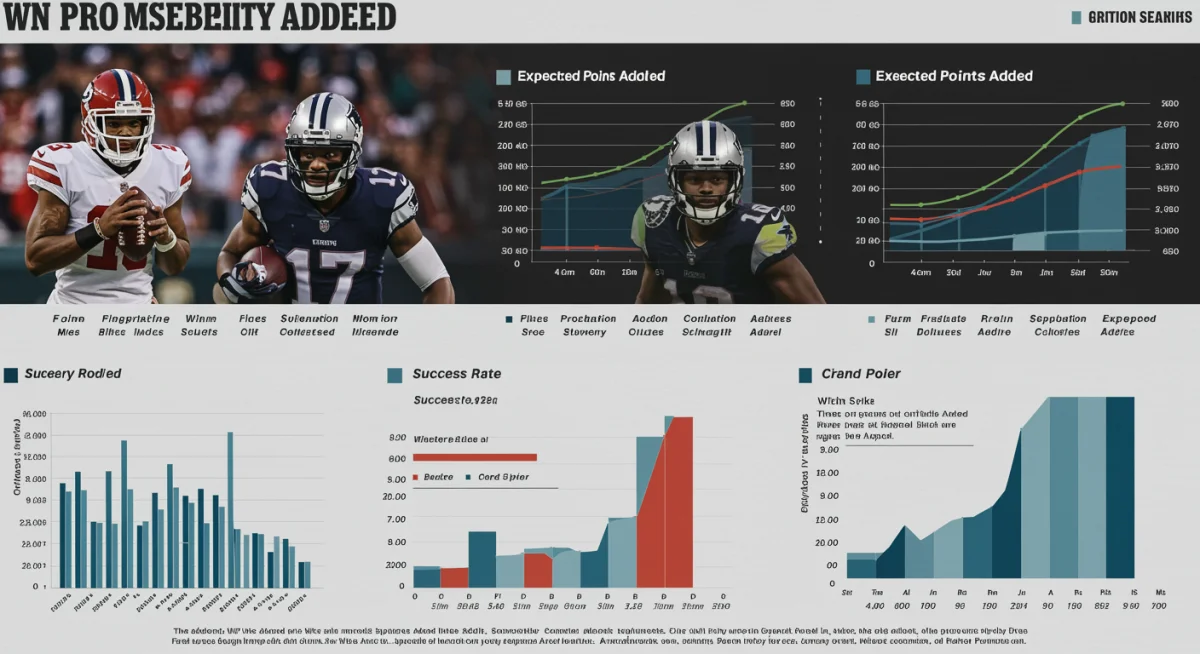 Infographic of advanced NFL metrics for clutch play analysis