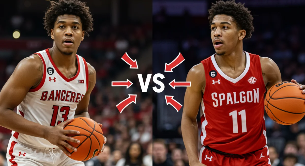 Side-by-side comparison of two elite basketball recruits from the 2025 class, illustrating their unique strengths and potential.