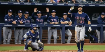 Bench player hitting a game-winning home run, teammates celebrating