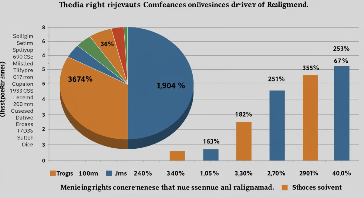 Chart depicting media rights revenue distribution among college athletic conferences.