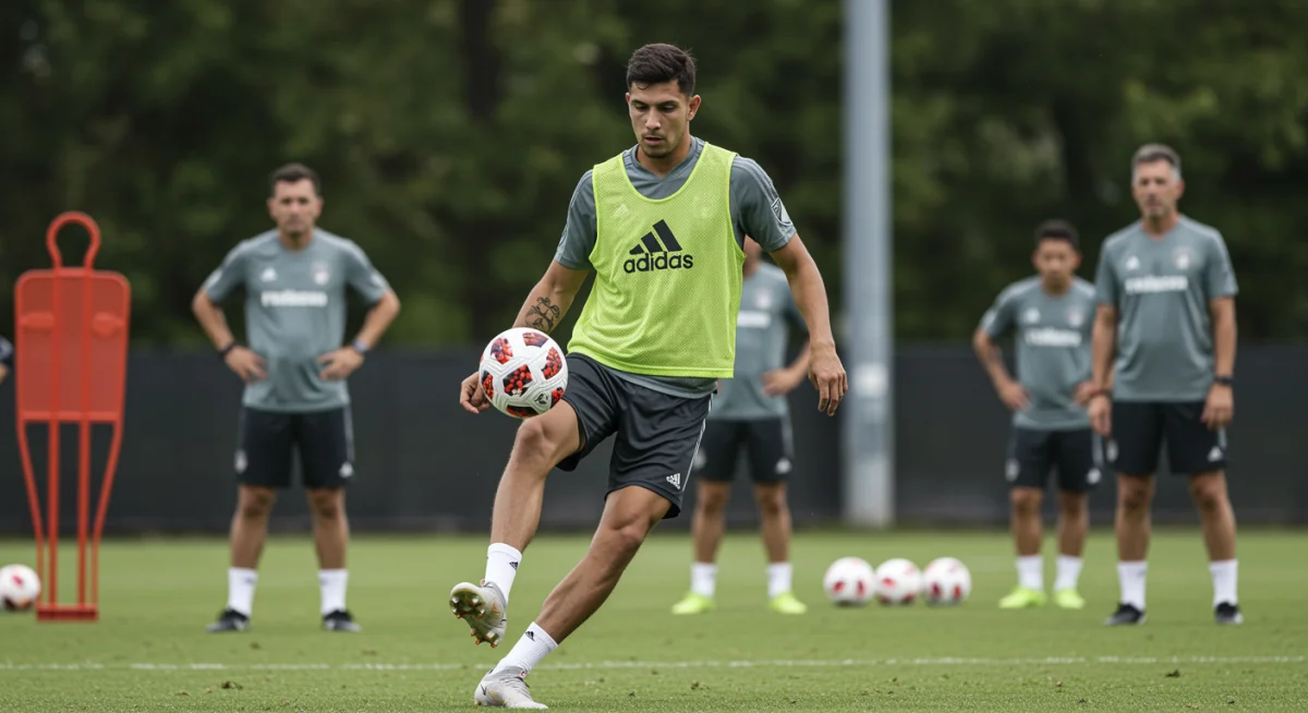 MLS Designated Player showcasing ball control in training