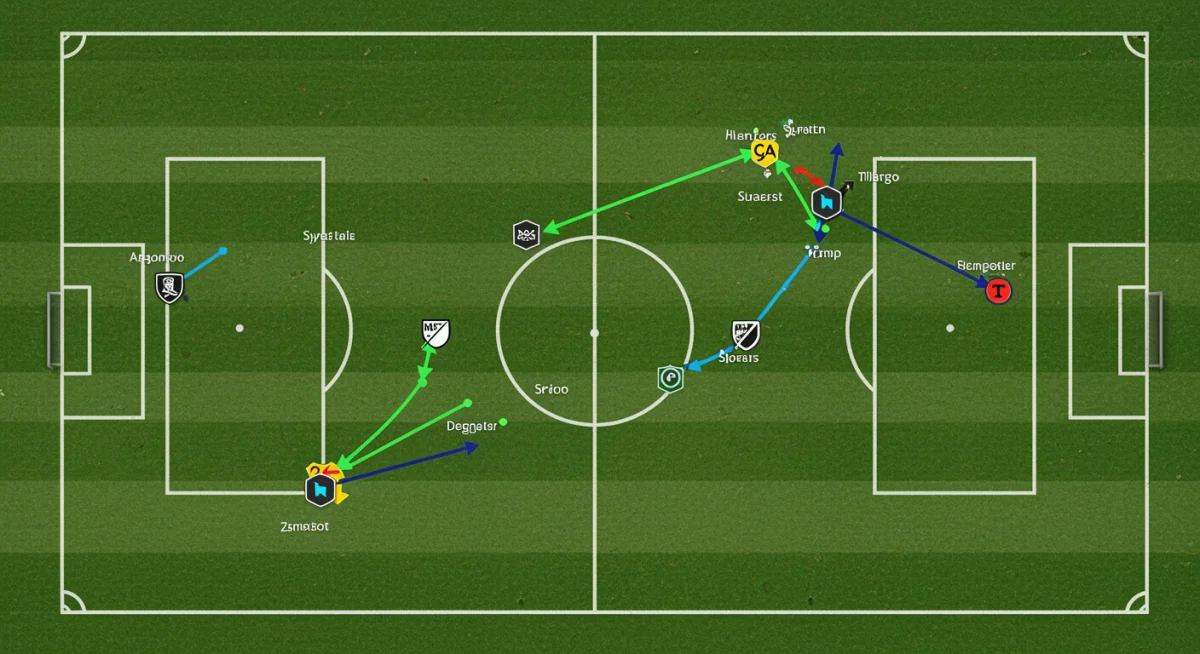 Tactical overhead view of MLS team strategy and player positioning