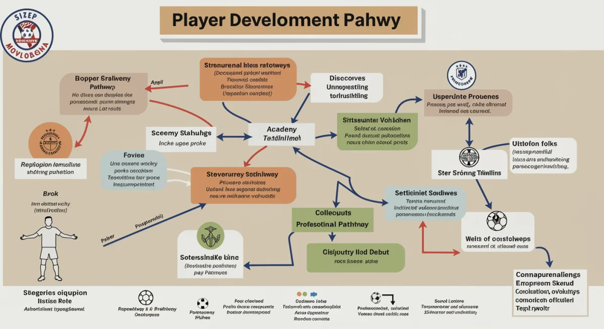 Player development pathway graphic for US soccer academies
