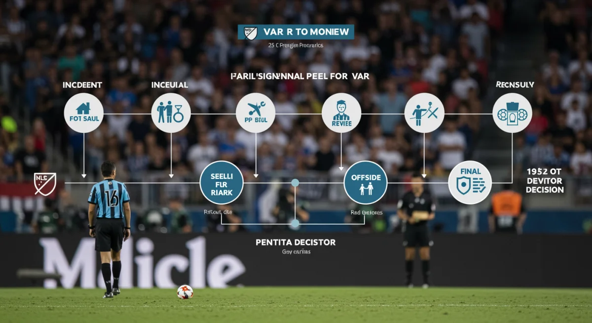 Infographic showing the VAR review process in soccer