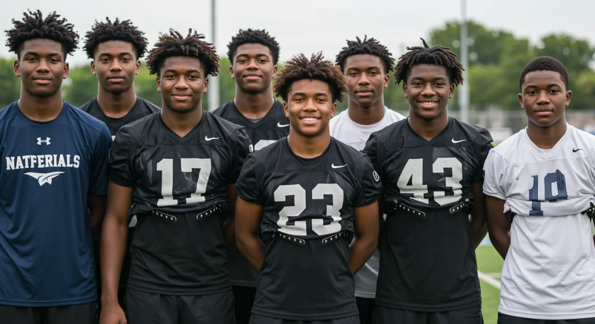 Group of high school football players from the 2026 class