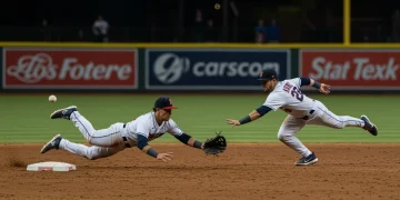 MLB player making a diving catch, a pivotal defensive highlight from the 2025 season.
