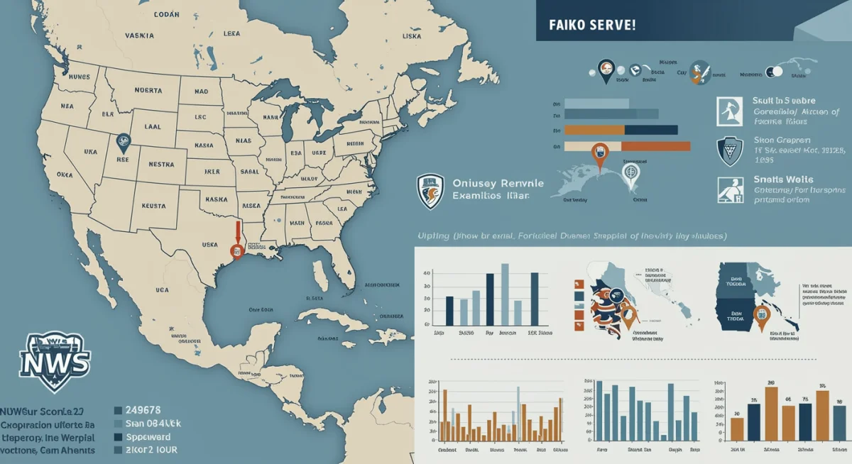 NWSL league map with existing and new 2026 expansion team locations highlighted, alongside growth statistics.