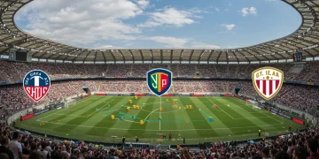 Serie A stadium with tactical overlays, representing coaching strategies