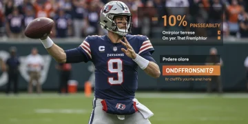 Star quarterback throwing football, highlighting 10% win percentage shift in 2026 NFL